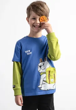 Coccodrillo tricou de bumbac pentru copii cu imprimeu, ACADEMY BOY KIDS imagine