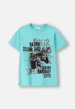 Coccodrillo tricou de bumbac pentru copii cu imprimeu, EVERYDAY BOY A imagine