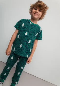 Coccodrillo tricou de bumbac pentru copii cu imprimeu, YETI BOY KIDS imagine