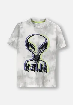 Coccodrillo tricou de bumbac pentru copii culoarea alb, cu imprimeu, COSMIC RAVE BOY JUNIOR imagine