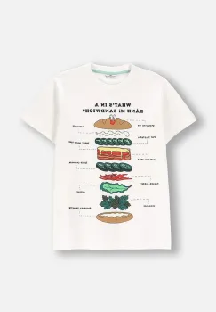 Coccodrillo tricou de bumbac pentru copii culoarea alb, cu imprimeu, EVERYDAY BOY imagine