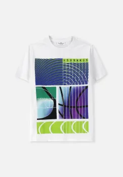 Coccodrillo tricou de bumbac pentru copii culoarea alb, cu imprimeu, EVERYDAY BOY A imagine
