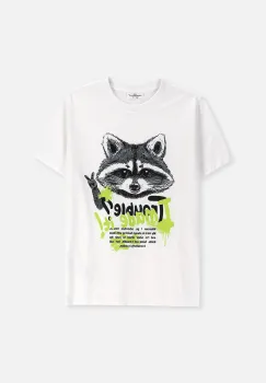 Coccodrillo tricou de bumbac pentru copii culoarea alb, cu imprimeu, EVERYDAY BOY A imagine