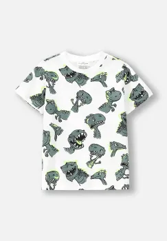 Coccodrillo tricou de bumbac pentru copii culoarea alb, cu imprimeu, EVERYDAY BOY imagine