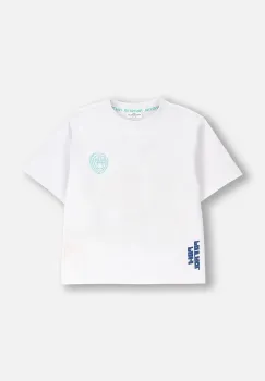 Coccodrillo tricou de bumbac pentru copii culoarea alb, cu imprimeu, LICENCE BOY imagine