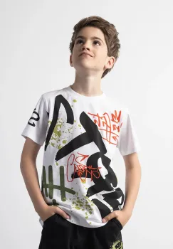 Coccodrillo tricou de bumbac pentru copii culoarea alb, cu imprimeu, SPORTS BOY JUNIOR imagine