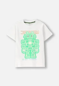 Coccodrillo tricou de bumbac pentru copii culoarea alb, cu imprimeu, X-RAY VISION BOY KIDS imagine