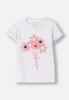 Coccodrillo tricou de bumbac pentru copii culoarea alb, FROSTING PUDDLE GIRL KIDS imagine