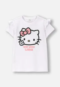Coccodrillo tricou de bumbac pentru copii culoarea alb, LICENCE GIRL imagine
