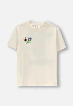 Coccodrillo tricou de bumbac pentru copii culoarea bej, cu imprimeu, EVERYDAY BOY imagine