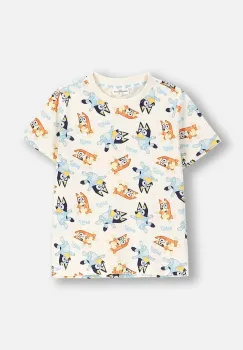 Coccodrillo tricou de bumbac pentru copii culoarea bej, cu imprimeu, LICENCE BOY imagine