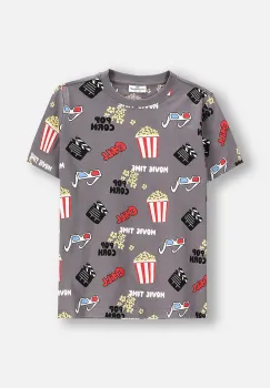 Coccodrillo tricou de bumbac pentru copii culoarea gri, cu imprimeu, EVERYDAY BOY imagine