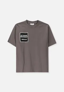 Coccodrillo tricou de bumbac pentru copii culoarea gri, cu imprimeu, EVERYDAY BOY A imagine