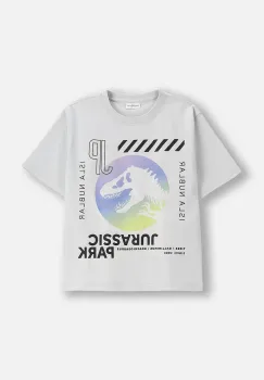 Coccodrillo tricou de bumbac pentru copii culoarea gri, cu imprimeu, LICENCE BOY imagine