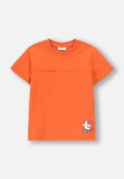 Coccodrillo tricou de bumbac pentru copii culoarea portocaliu, cu imprimeu, HOLIDAY SPLASH BOY KIDS imagine