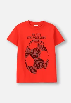 Coccodrillo tricou de bumbac pentru copii culoarea rosu, cu imprimeu, EVERYDAY BOY imagine