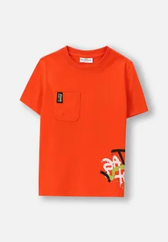 Coccodrillo tricou de bumbac pentru copii culoarea rosu, cu imprimeu, SPORTS BOY KIDS imagine