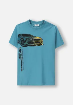 Coccodrillo tricou de bumbac pentru copii culoarea verde, cu imprimeu, CITY RACING BOY JUNIOR imagine