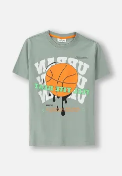 Coccodrillo tricou de bumbac pentru copii culoarea verde, cu imprimeu, EVERYDAY BOY imagine