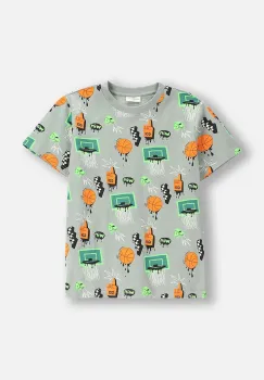 Coccodrillo tricou de bumbac pentru copii culoarea verde, cu imprimeu, EVERYDAY BOY imagine