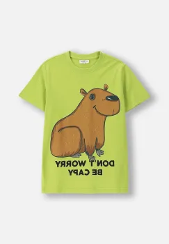 Coccodrillo tricou de bumbac pentru copii culoarea verde, cu imprimeu, EVERYDAY BOY A imagine