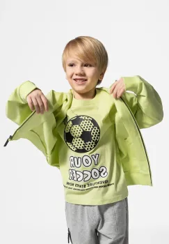 Coccodrillo tricou de bumbac pentru copii culoarea verde, cu imprimeu, MONOCHROME BOY KIDS imagine