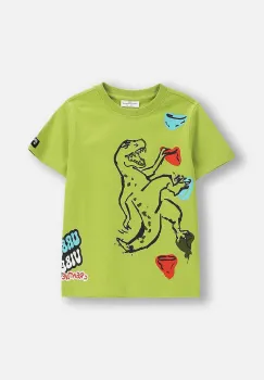 Coccodrillo tricou de bumbac pentru copii culoarea verde, cu imprimeu, SPORTS BOY KIDS imagine