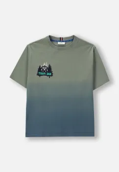 Coccodrillo tricou de bumbac pentru copii culoarea verde, cu imprimeu, YETI BOY JUNIOR imagine