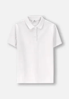 Coccodrillo tricou polo copii culoarea alb, uni, EVERYDAY BOY imagine