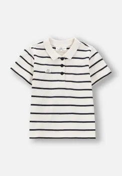 Coccodrillo tricouri polo din bumbac pentru bebelusi culoarea bej, cu imprimeu, HOLIDAY SPLASH BOY NEWBORN imagine
