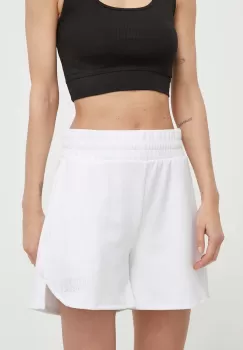 Colmar pantaloni scurti femei, culoarea alb, neted, high waist imagine