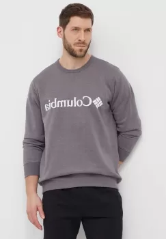 Columbia bluza barbati, culoarea gri, cu imprimeu imagine