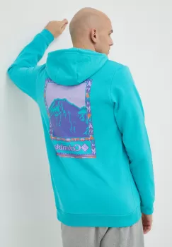 Columbia bluza barbati, culoarea turcoaz, cu imprimeu imagine