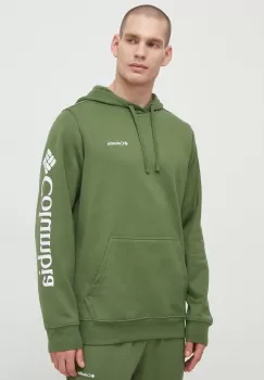 Columbia bluza barbati, culoarea verde, cu gluga, cu imprimeu imagine