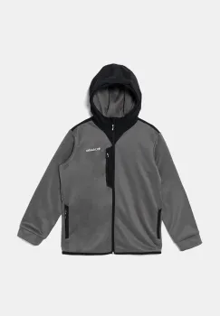 Columbia bluza copii Columbia Tech culoarea gri, cu gluga, neted, 2087491 imagine