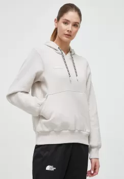 Columbia bluza femei, culoarea bej, cu gluga, neted imagine