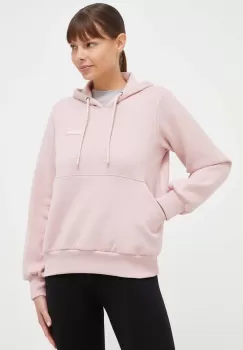 Columbia bluza femei, culoarea roz, cu gluga, neted imagine