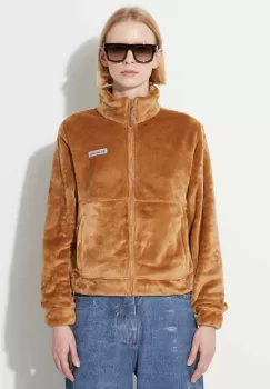 Columbia bluza Fireside femei, culoarea maro, neted imagine