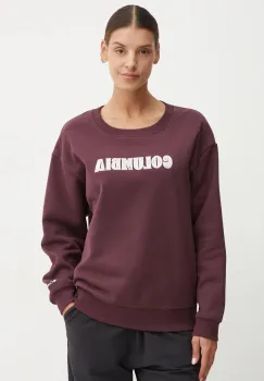 Columbia bluza Meridian Creek Crew femei, culoarea bordo, cu imprimeu, 2086051 imagine