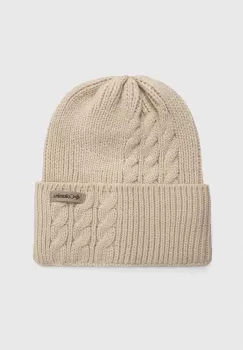 Columbia caciula culoarea bej, din tricot gros imagine