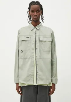 Columbia camasa Landroamer Twill barbati, culoarea verde, cu guler clasic, regular, 2120581 imagine