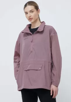 Columbia geaca femei, culoarea roz, de tranzitie, oversize imagine