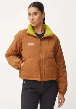 Columbia geaca Wallowa Insulated femei, culoarea maro, de tranzitie, oversize, 2090751 imagine
