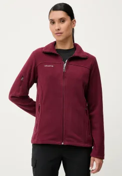 Columbia hanorac Fast Trek II culoarea rosu, uni, 1465351 imagine
