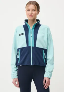 Columbia hanorac fleece Backbowl II FZ Fleece culoarea turcoaz, modelator, 2092163 imagine