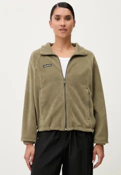 Columbia hanorac fleece Benton Springs culoarea verde, uni, 2136221 imagine