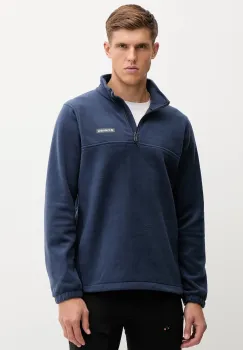 Columbia hanorac fleece Steens Mountain Half Zip culoarea maro, uni, 1620191 imagine