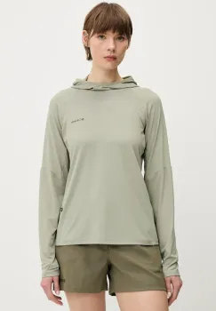 Columbia hanorac Skien Valley culoarea verde, cu gluga, uni, 2123293 imagine