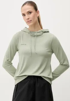 Columbia hanorac Sun Trek culoarea verde, cu gluga, neted, 2145261 imagine