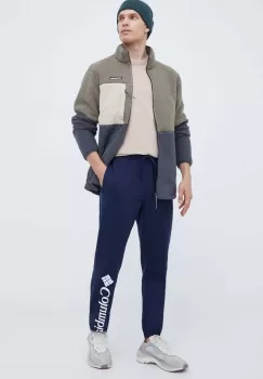 Columbia pantaloni de trening culoarea albastru marin, cu imprimeu imagine